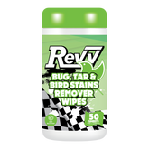 Revv Bug, Tar & Bird Stain Remover Wipes (50 sheets)